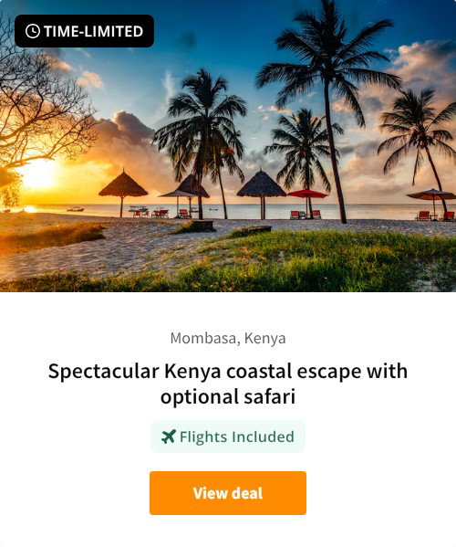 Spectacular Kenya coastal escape with optional safari