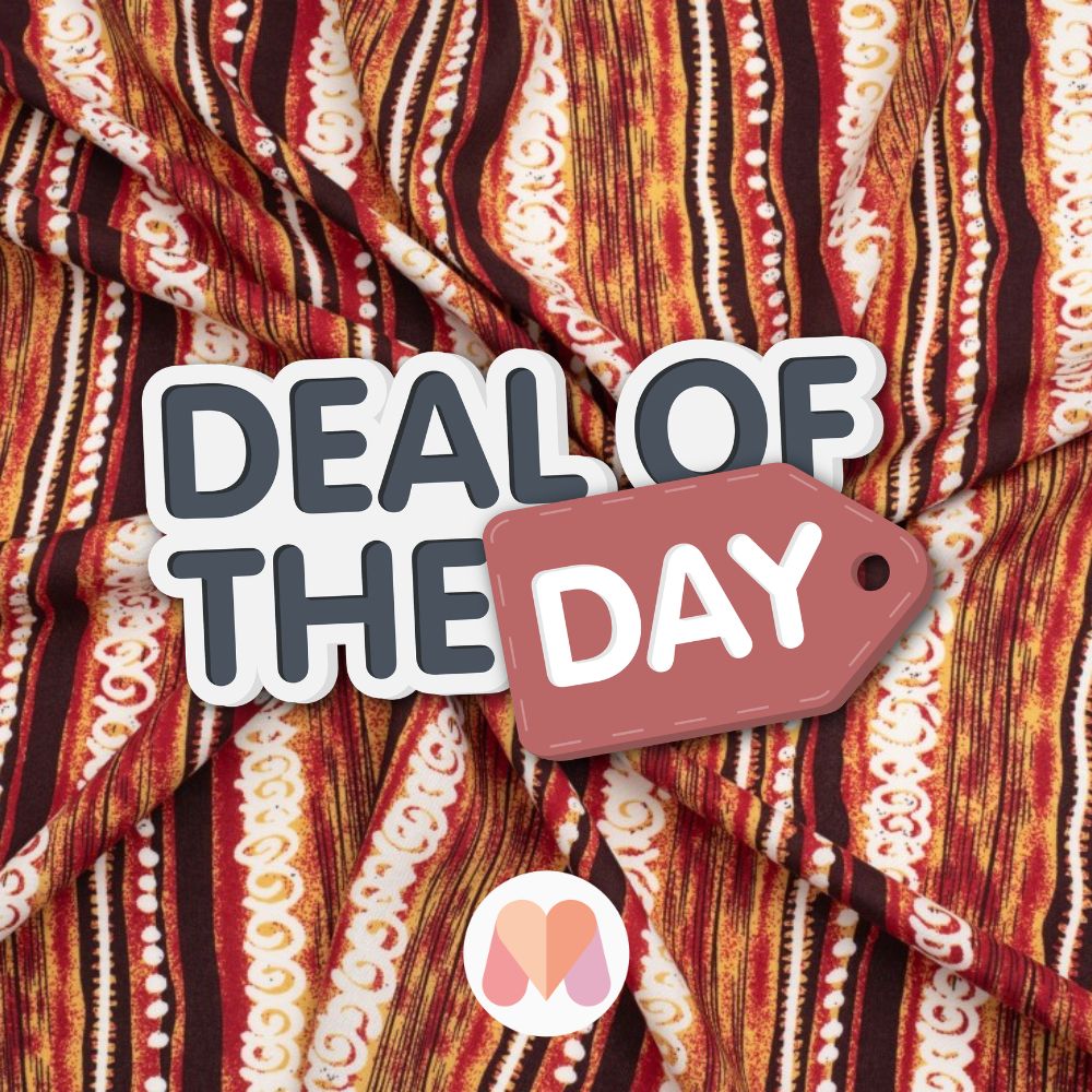 Deadstock Viscose Challis Fabric Brown