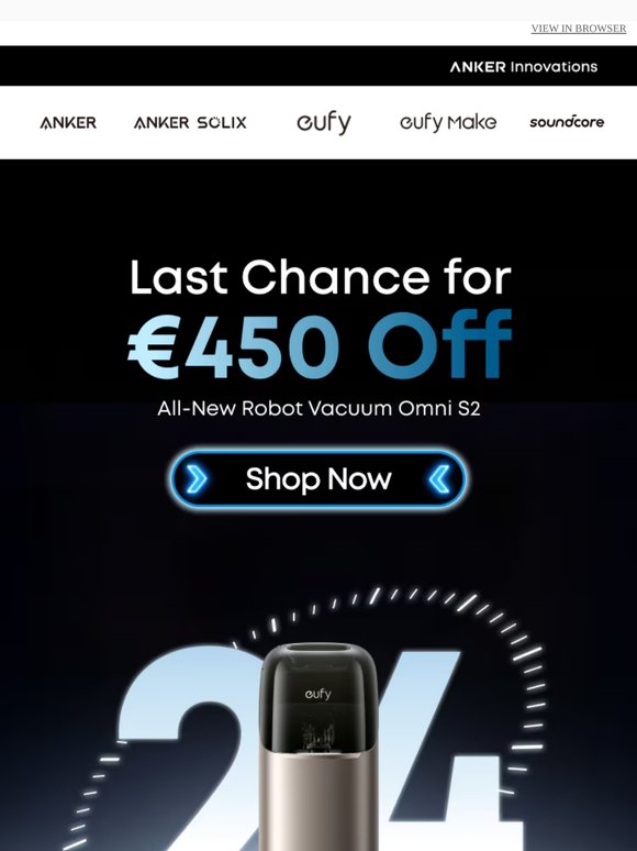 Last Chance for €450 Off eufy S2 Omni
