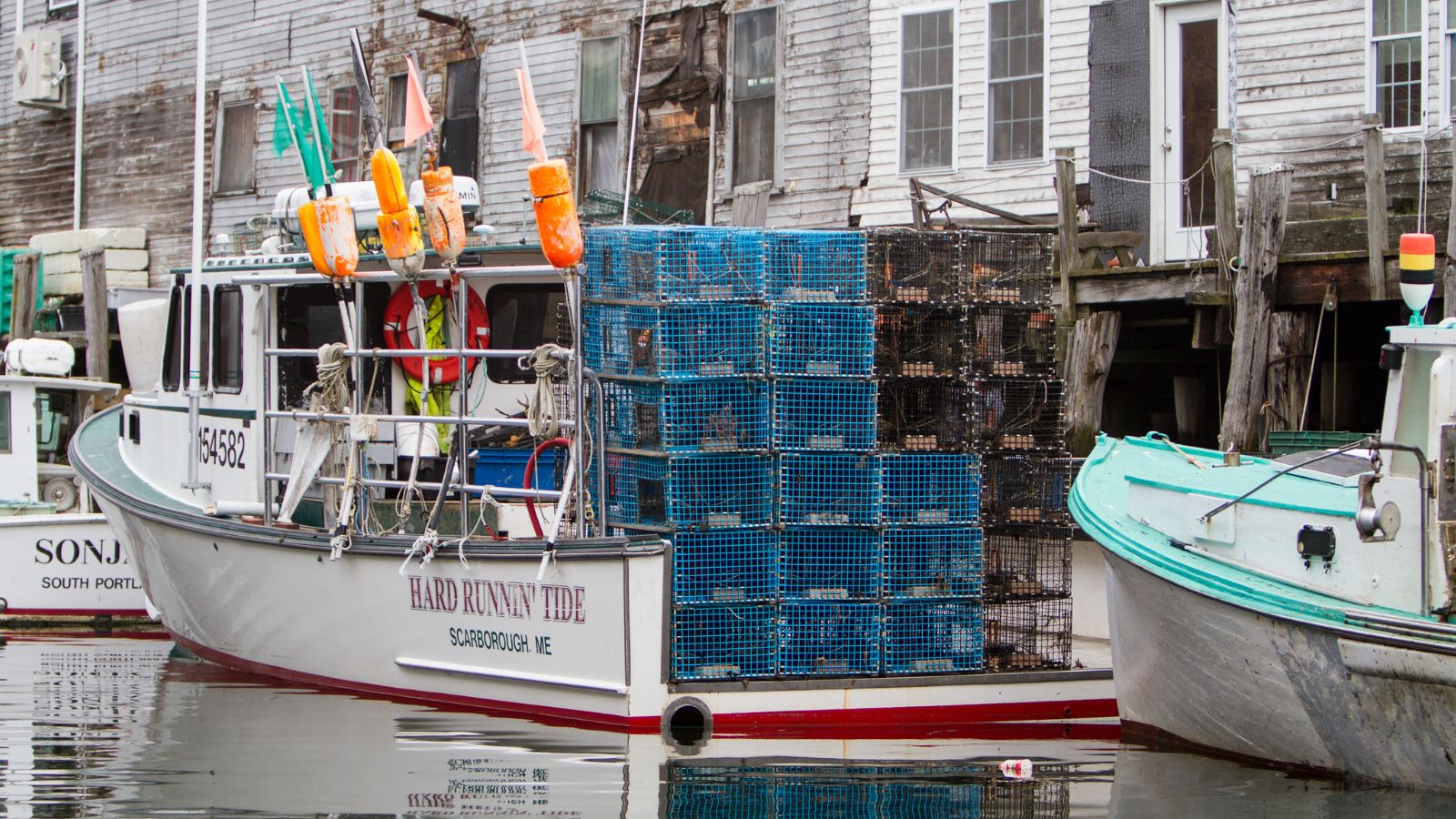 Lobster boat in Portland Maine