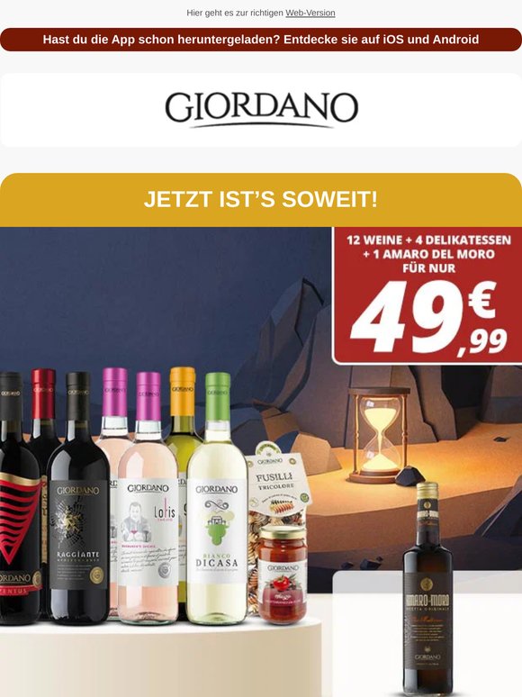 Jetzt ist der richtige Moment: Bis zu 15 Weine ab nur 59,00 CHF 🕘
