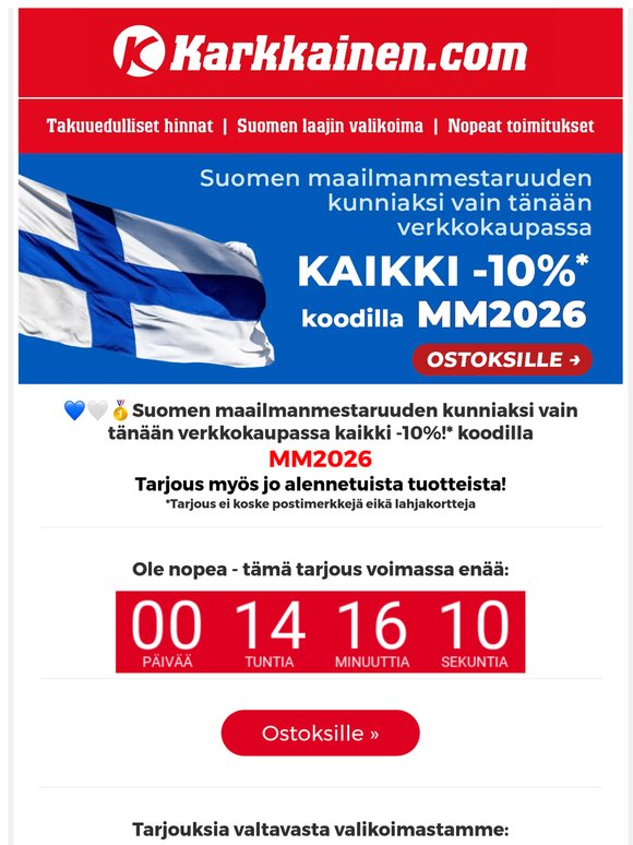 💙🤍Kaikki -10% verkkokaupassa tänään!
