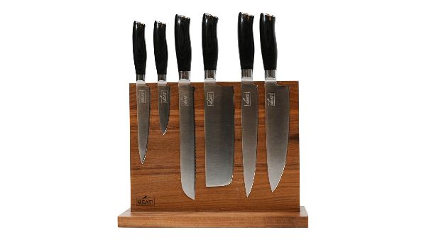 MEAT! Kitchen Knife Set with Magnetic Stand