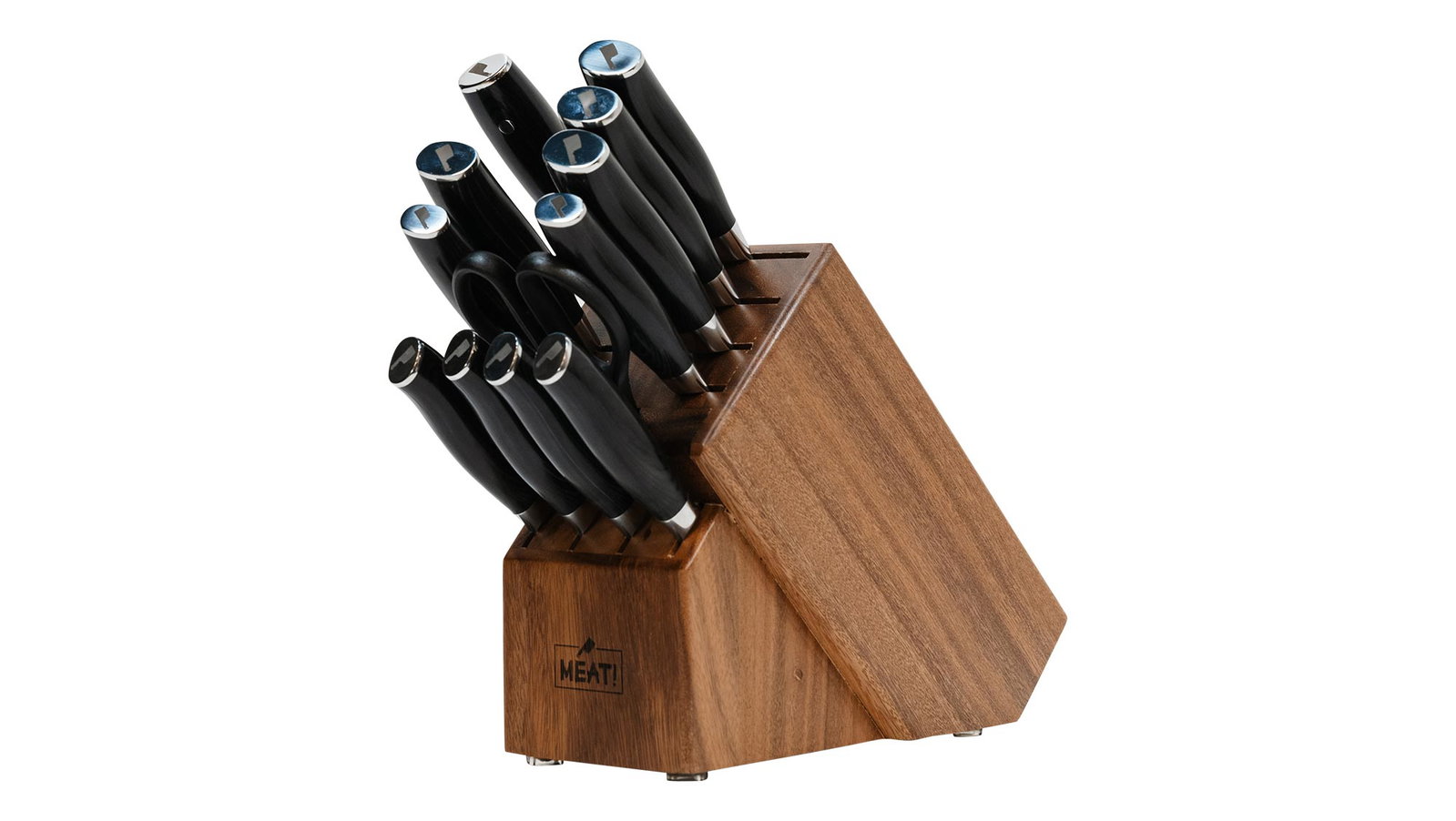 MEAT! Complete Kitchen Knife Set with Knife Block