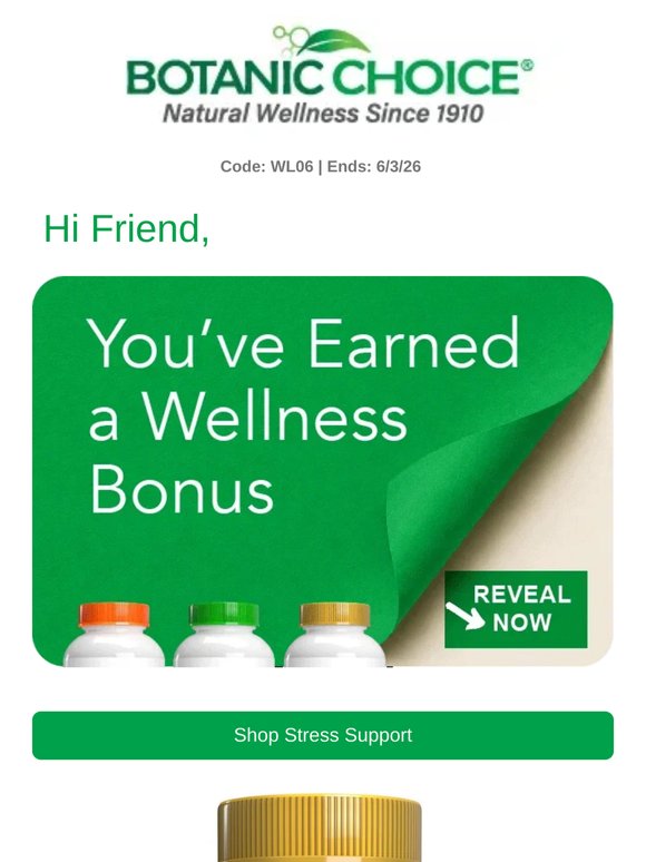 Thanks, your Wellness Bonus is Inside