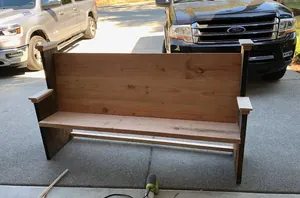 This clever DIYer just convinced us that our homes might need a church pew bench, too (useful!)