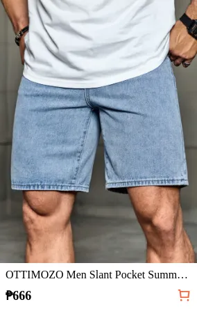 OTTIMOZO Men Slant Pocket Summer...