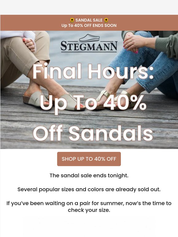 ⏳ Final Hours: Up To 40% Off Sandals