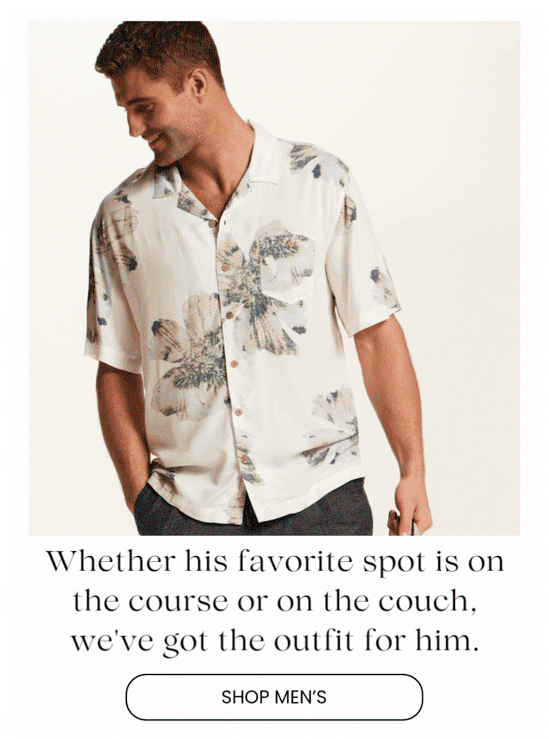 Whether his favorite spot is on the course or on the couch, we've got the outfit for him: Shop Men's 