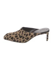 Calfskin Animal Print Mules