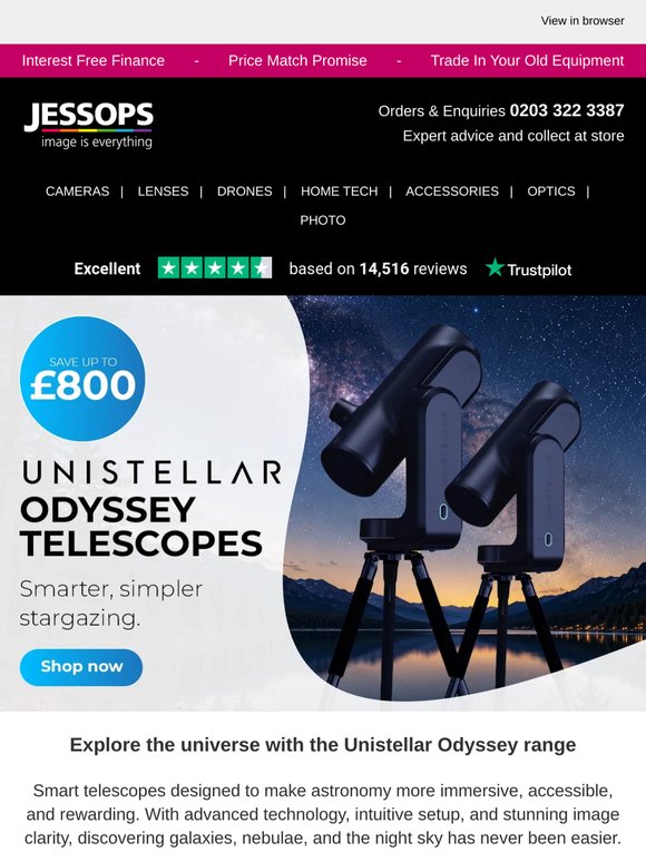 🌟 Explore new horizons with Unistellar Odyssey telescopes! 🔭