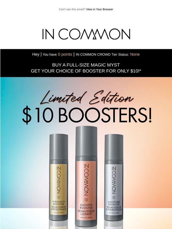 $10 Boosters All Month Long!