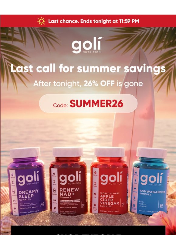 Final hours of the summer sale