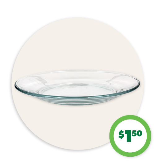 $1.50 7.5-in. Glass Salad Plates