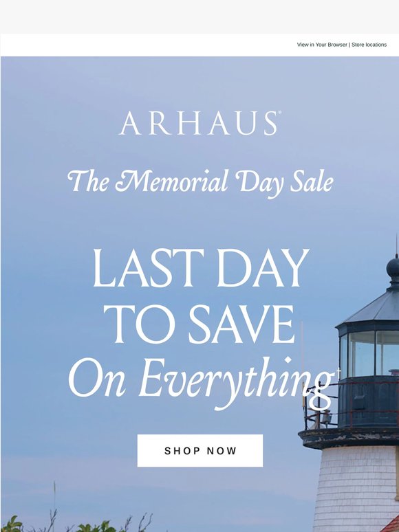 LAST DAY: The Memorial Day Sale