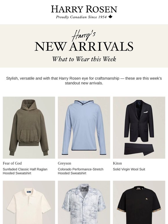 JUST IN: Fear of God, Greyson, Kiton and More