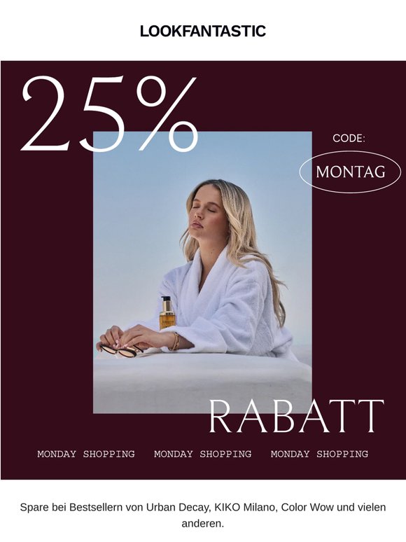 Du hast noch Zeit! 25 % Rabatt