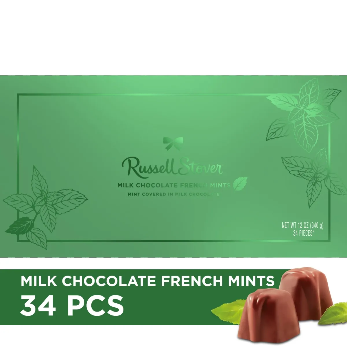 Milk Chocolate French Mints Gift Box, 12 oz.,