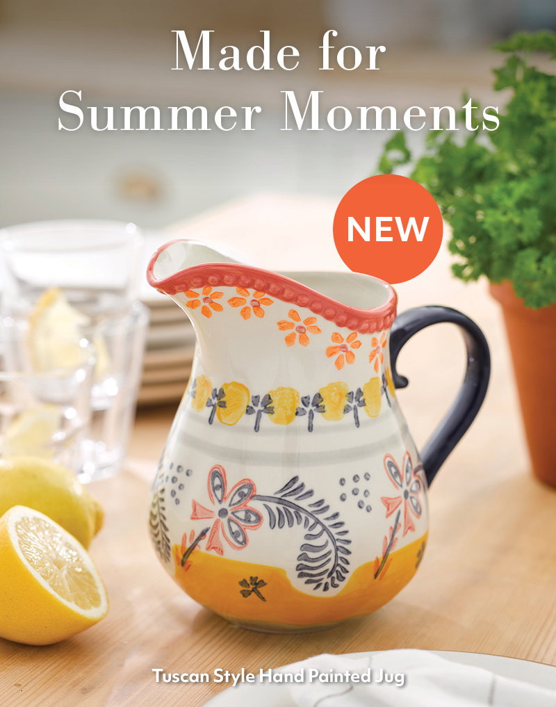 Made for Summer Moments | Tuscan Style Hand Painted Jug | NEW