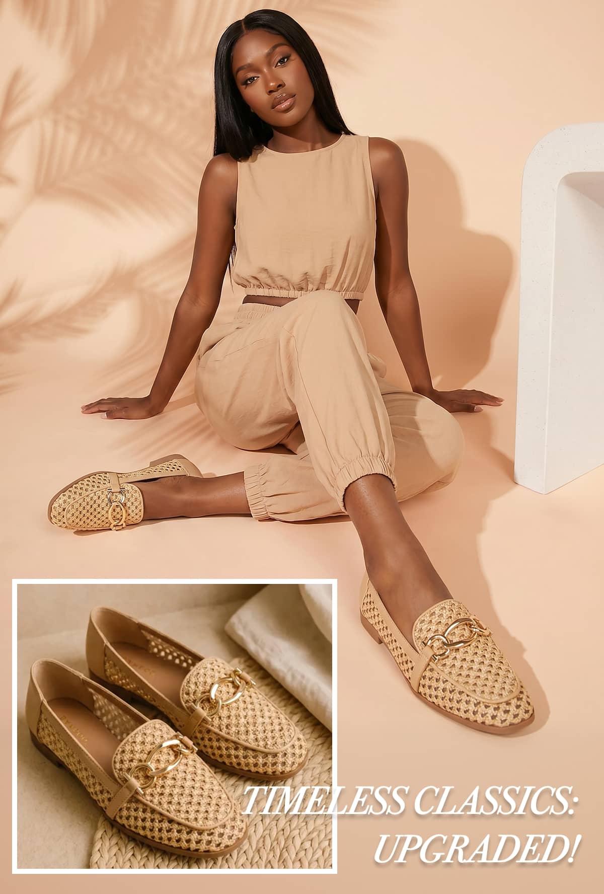TIMELESS CLASSICS: UPGRADED! - Shop Metallic Detail Woven Almond Toe Loafers