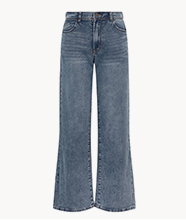 A pair of wide leg women's jeans