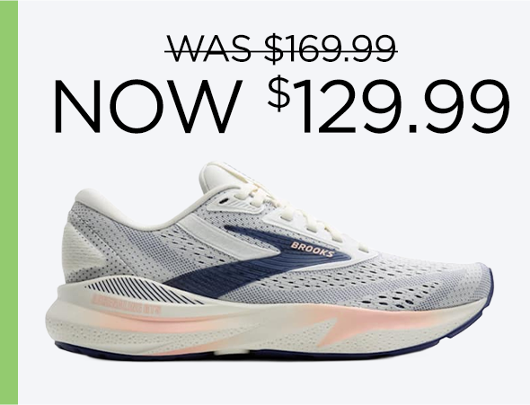 Was $169.99 | Now $129.99 | Display Image of Brooks Adrenaline GTS 24 Shoe