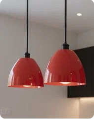 Ballston Plymouth Dome LED 9 inch Matte Black Pendant Ceiling Light in Matte Red by Innovations Lighting