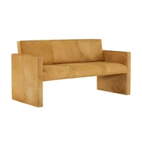 Haylock Tawny Hide Settee by Arteriors