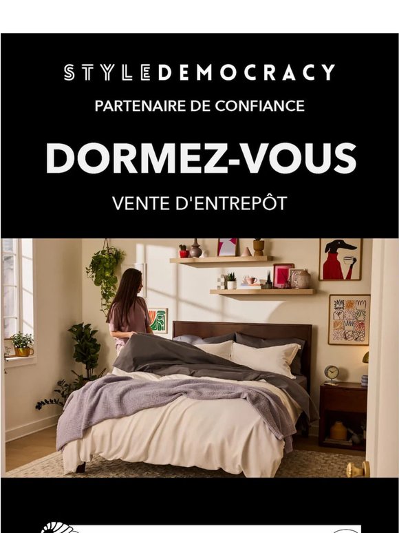 Vente d’entrepôt Dormez-vous: jusqu’à 65 % de rabais