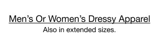 Men’s Or Women’s Dressy Apparel