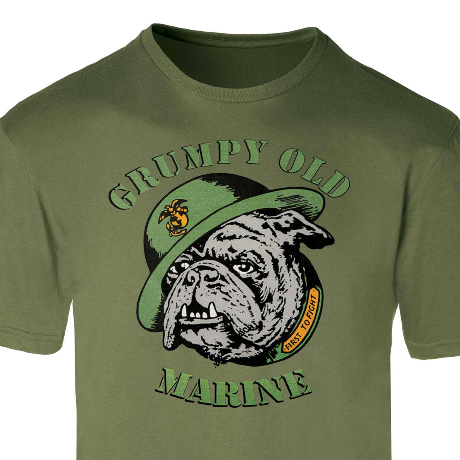 Image of Grumpy Old Marine Bulldog Mascot T-shirt