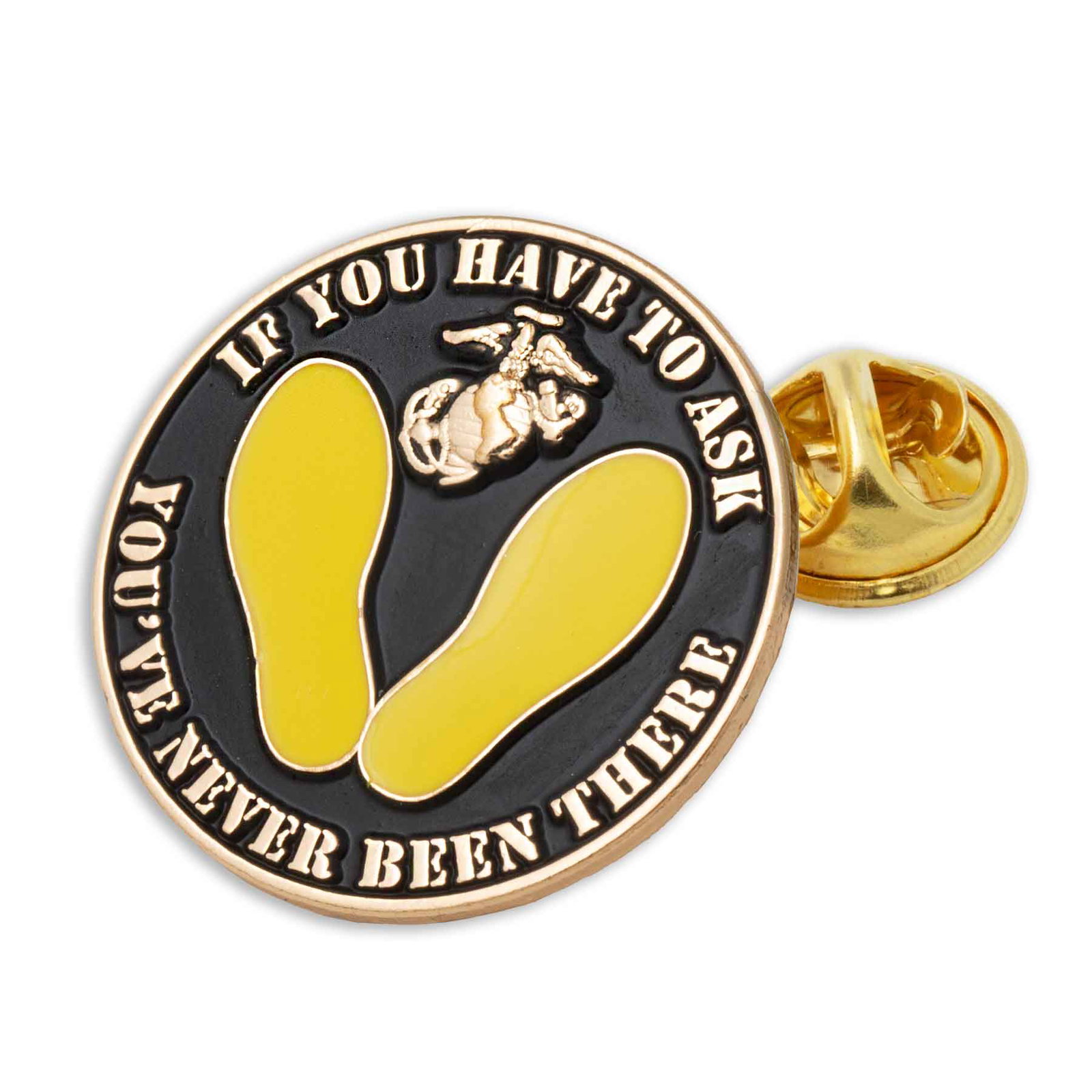 Image of USMC Yellow Footprints Pin