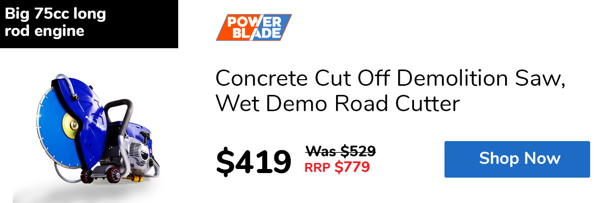 Concrete Cut Off Demolition Saw, Wet Demo Road Cutter