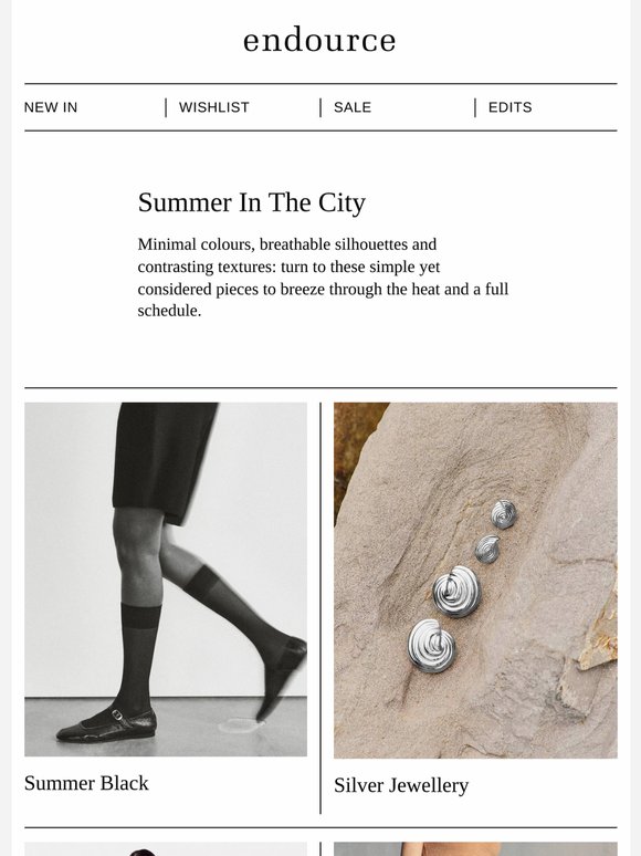 Silver jewellery, linen and summer black