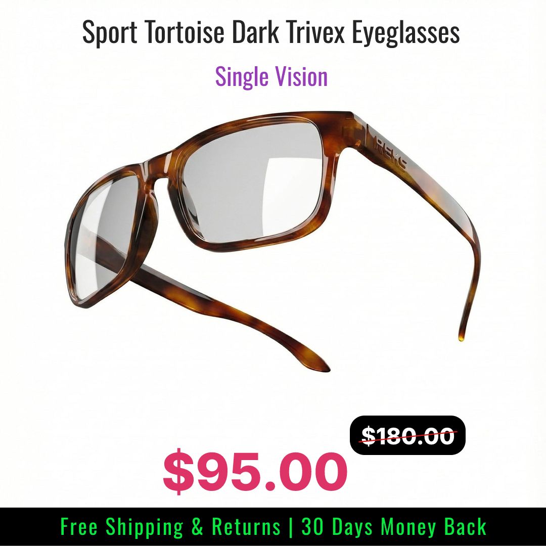 Sport Tortoise Dark Eyeglasses