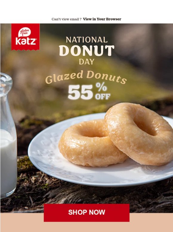 55% Off Our Classic Glazed Donuts