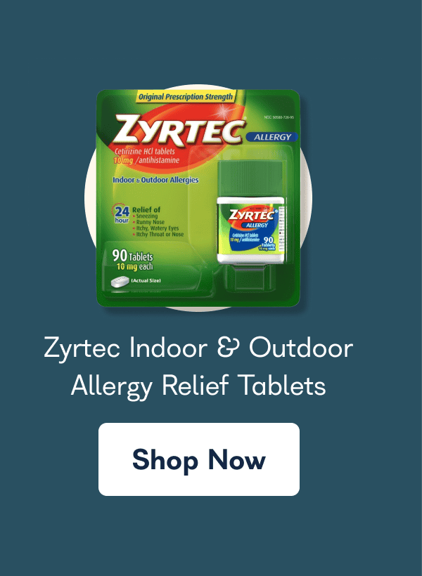 Zyrtec Indoor & Outdoor Allergy Relief Tablets