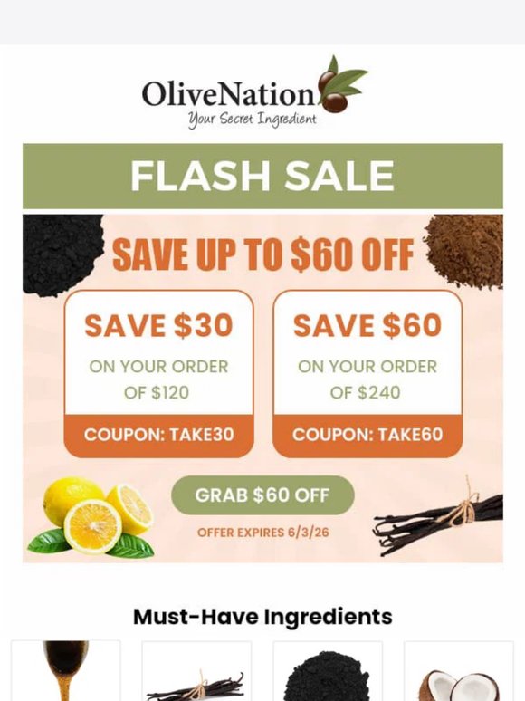⚡ FLASH SALE: $60 Off Sitewide!