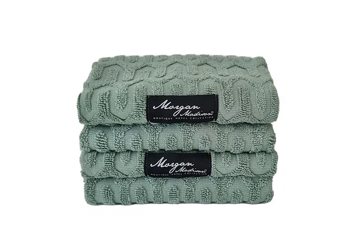 Morgan Madison - Frottéhandduk Grön 60x40 cm, 2-pack
