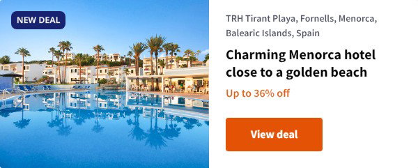 Charming Menorca hotel close to a golden beach