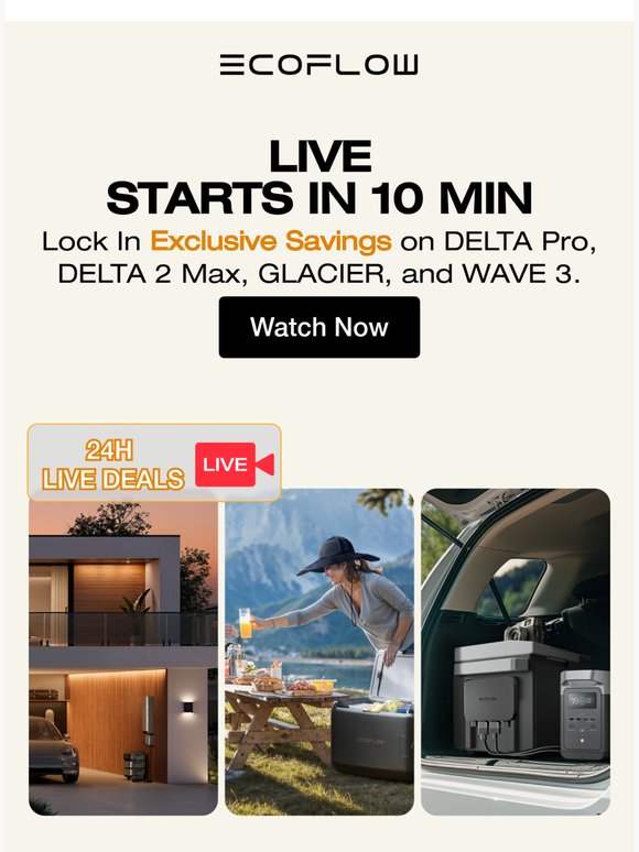 🔴 EcoFlow Live Starts in 10 Min | 24H Power Deals