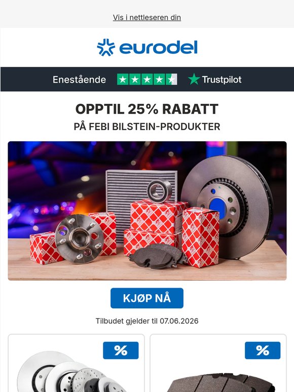 ⚡ Opptil 25% rabatt på FEBI BILSTEIN-deler – kun denne uken