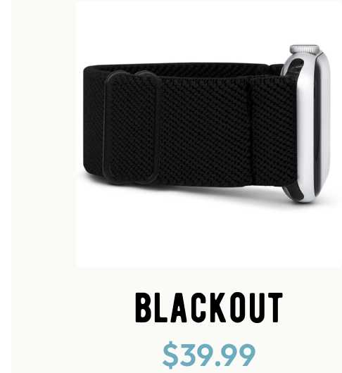 Blackout Apple Watch band, $39.99