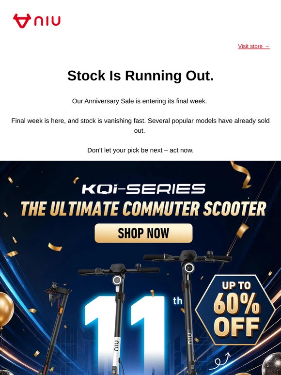 ⏳ One Week Left – Anniversary Sale Ends June 7. Stock Running Low.