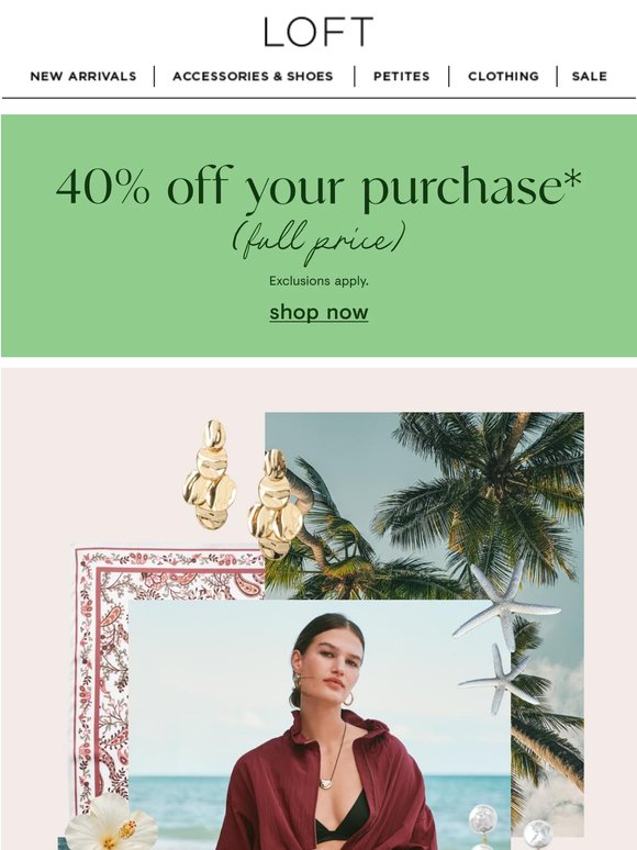 New summer arrivals are here (+ they’re 40% off)