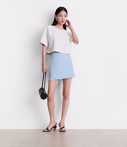 LOFT Versa Crepe Drape Relaxed Tee