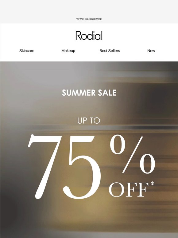 Summer Sale: Up to 75% Off