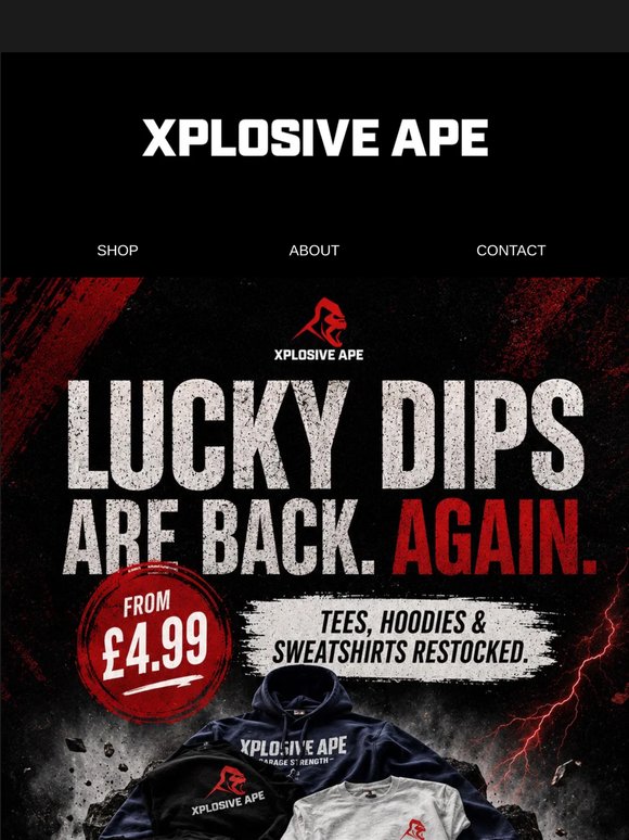 From £4.99. Lucky Dips Restocked. 🎲