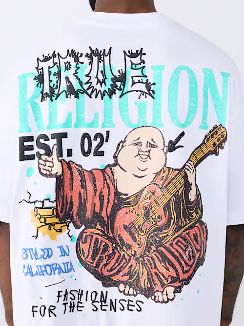 SHOP CONCERT BUDDHA HEAVYWEIGHT OVERSIZED TEE