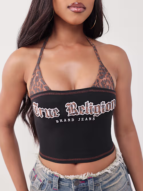 SHOP PRINTED BIKINI BANDEAU TOP